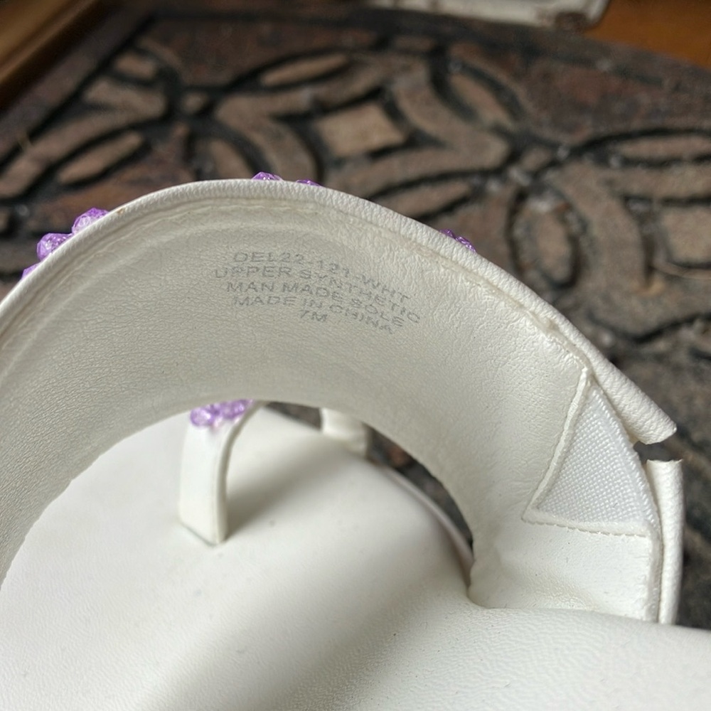dELiA*s White and Purple Women's Platform Sandals DollsKill 7 - Picture 5 of 10